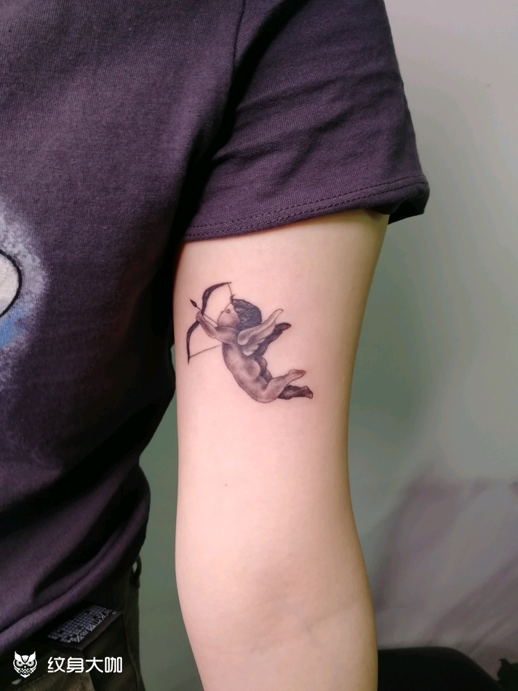 丘比特_纹身图案手稿图片_鹏的纹身作品集