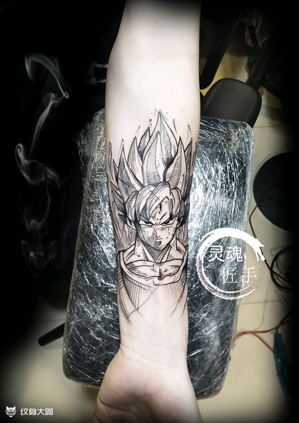 超级赛亚人_纹身图案手稿图片_莫丽权的纹身作品集