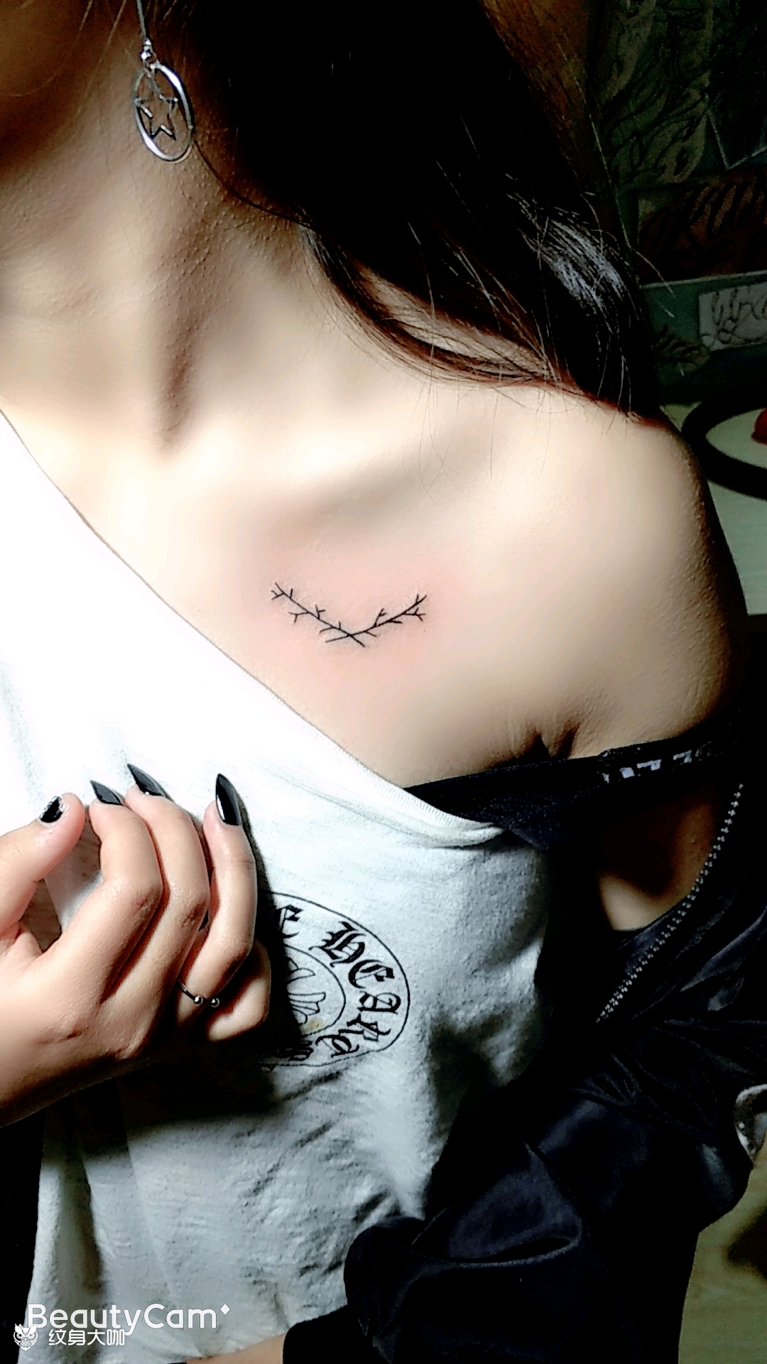 锁骨 树枝_纹身图案手稿图片_金艺神刺的纹身作品集