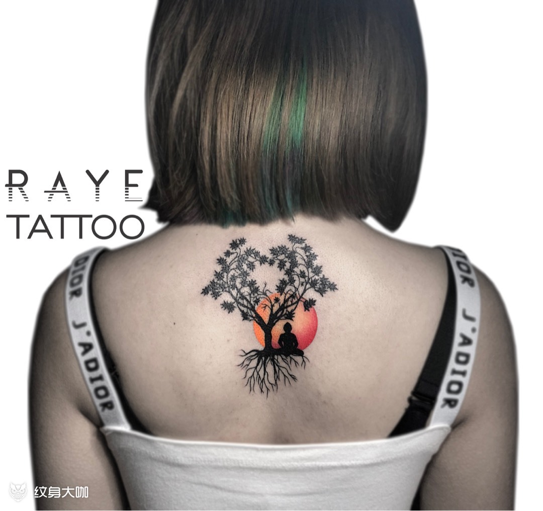 今日小作-菩提树下_纹身图案手稿图片_raye 瑞哥的纹身作品集