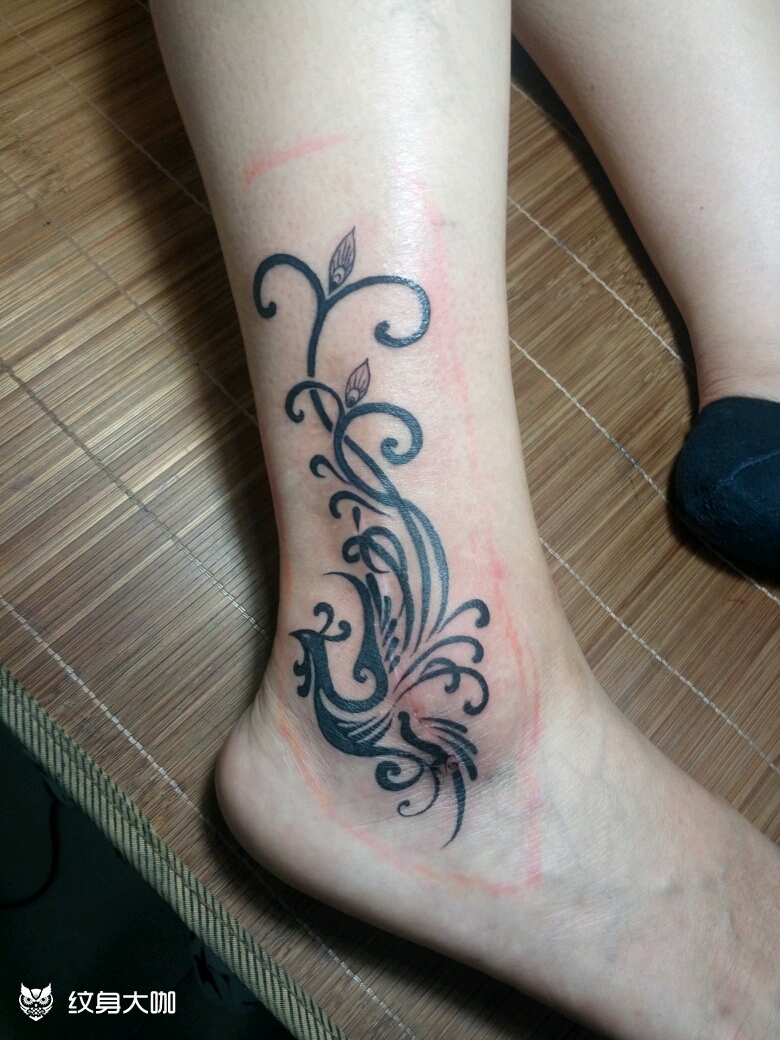 凤凰图腾_纹身图案手稿图片_封顺昕的纹身作品集