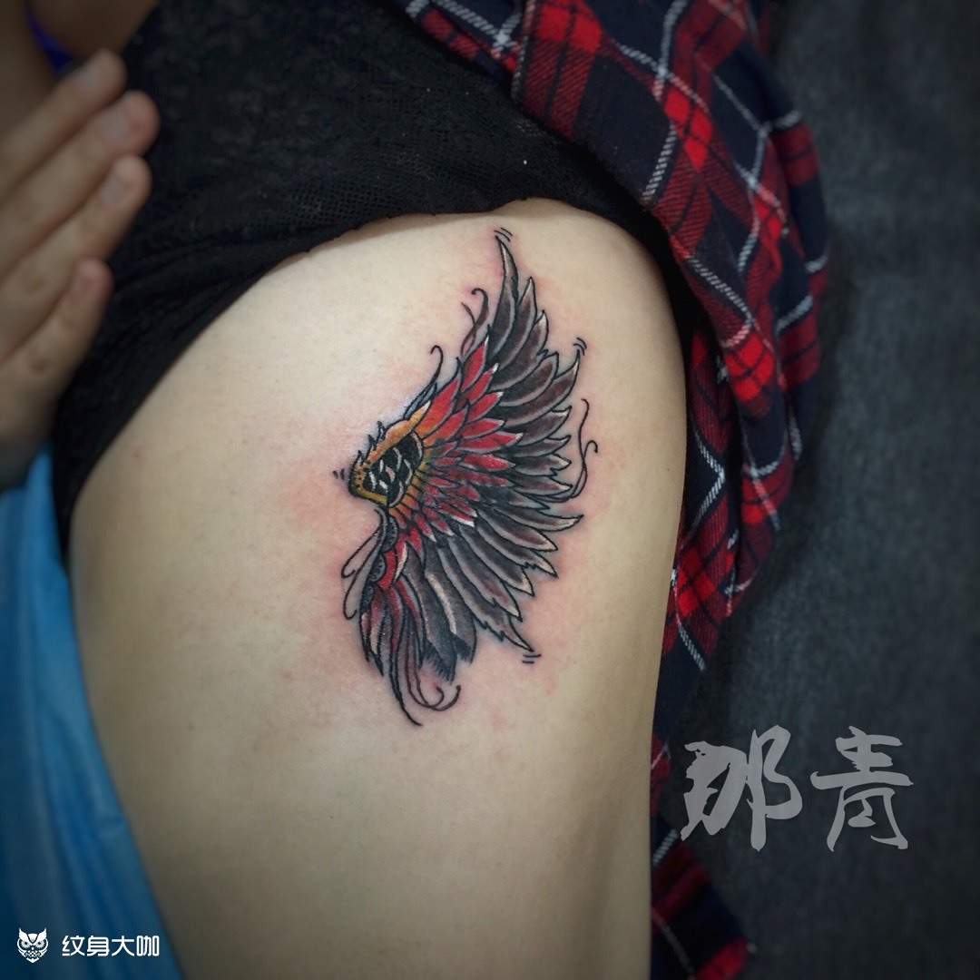 侧腰遮盖_纹身图案手稿图片_李咲的纹身作品集