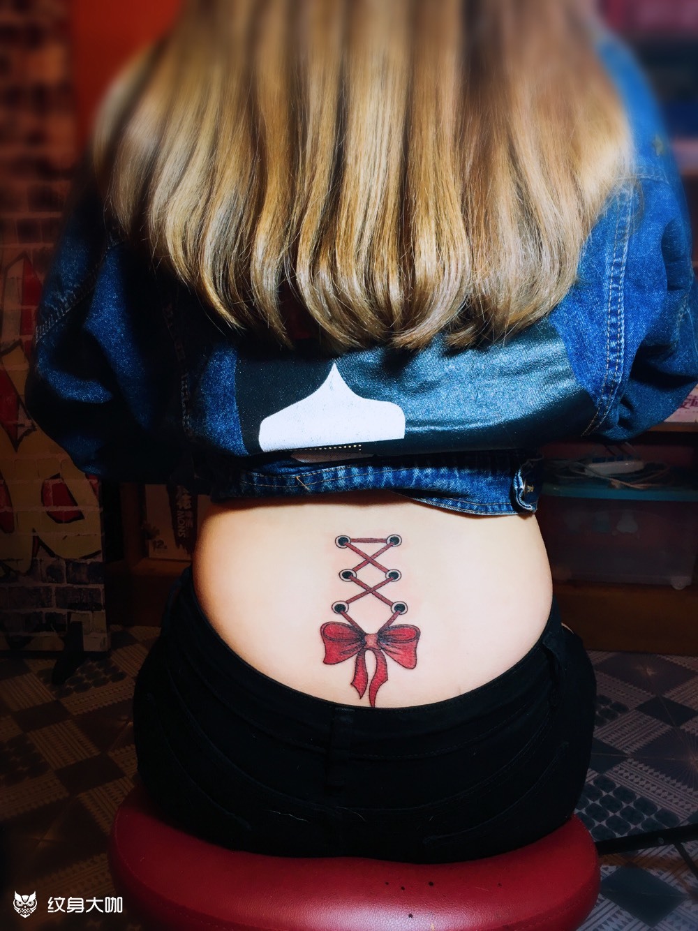 蝴蝶结_纹身图案手稿图片_wife ～的纹身作品集