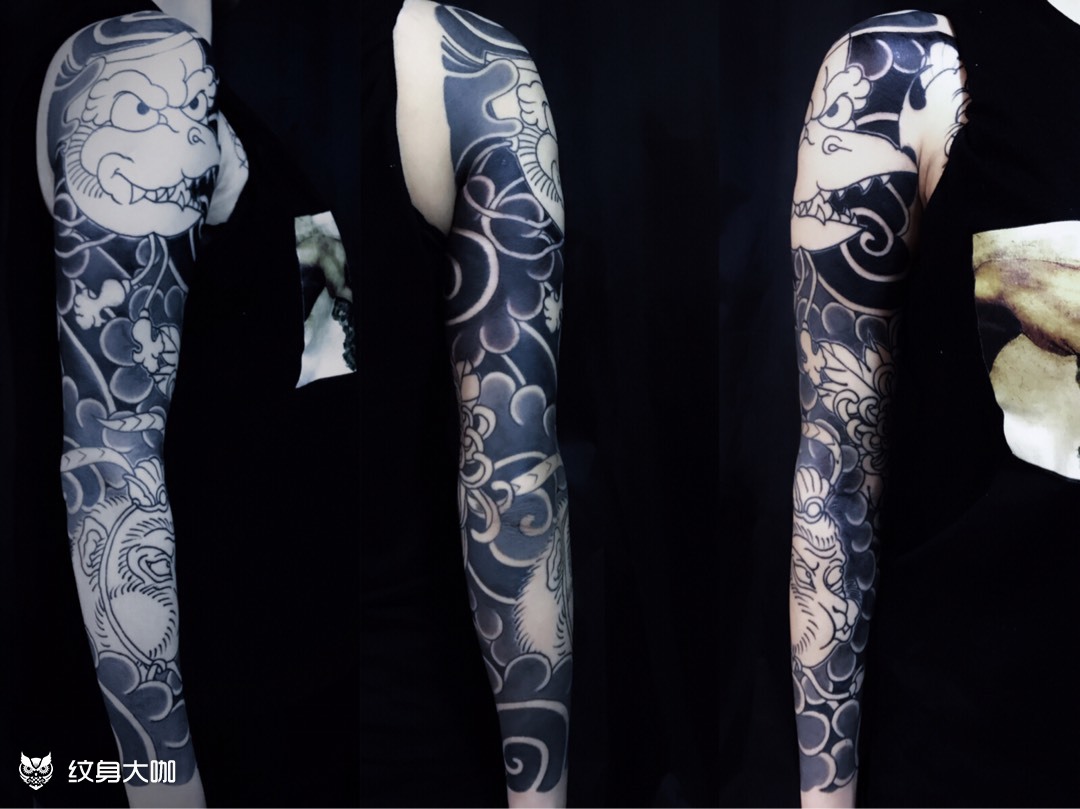花臂_纹身图案手稿图片_冯佳欣的纹身作品集