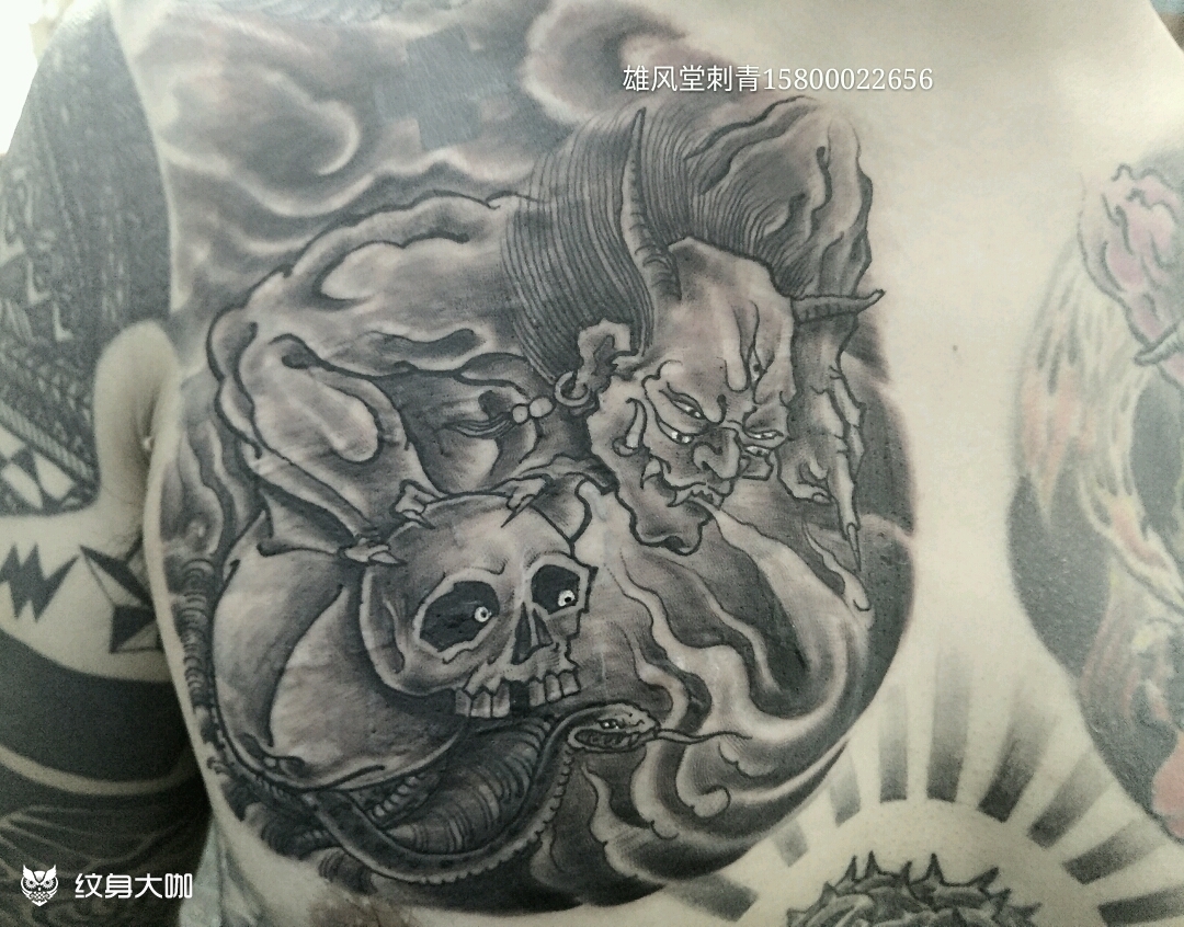 夜叉_纹身图案手稿图片_雄风堂的纹身作品集
