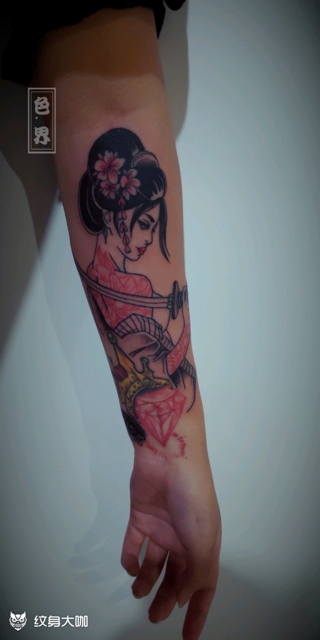 艺伎_纹身图案手稿图片_色界的纹身作品集