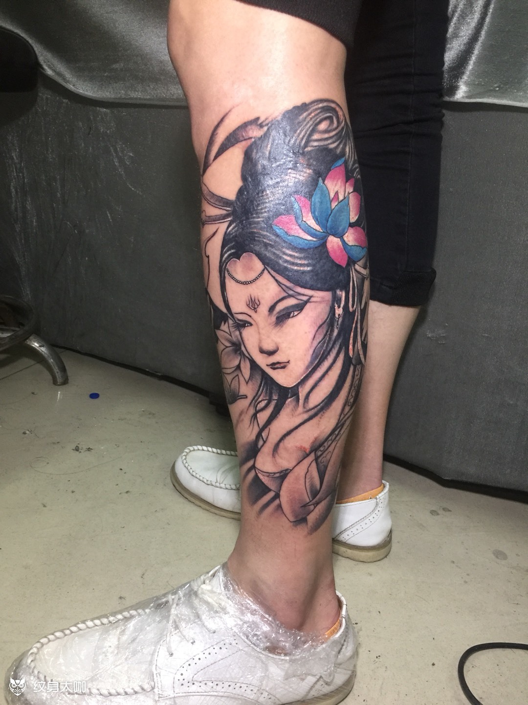 貂蝉美女纹身_纹身图案手稿图片_阿辉的纹身作品集