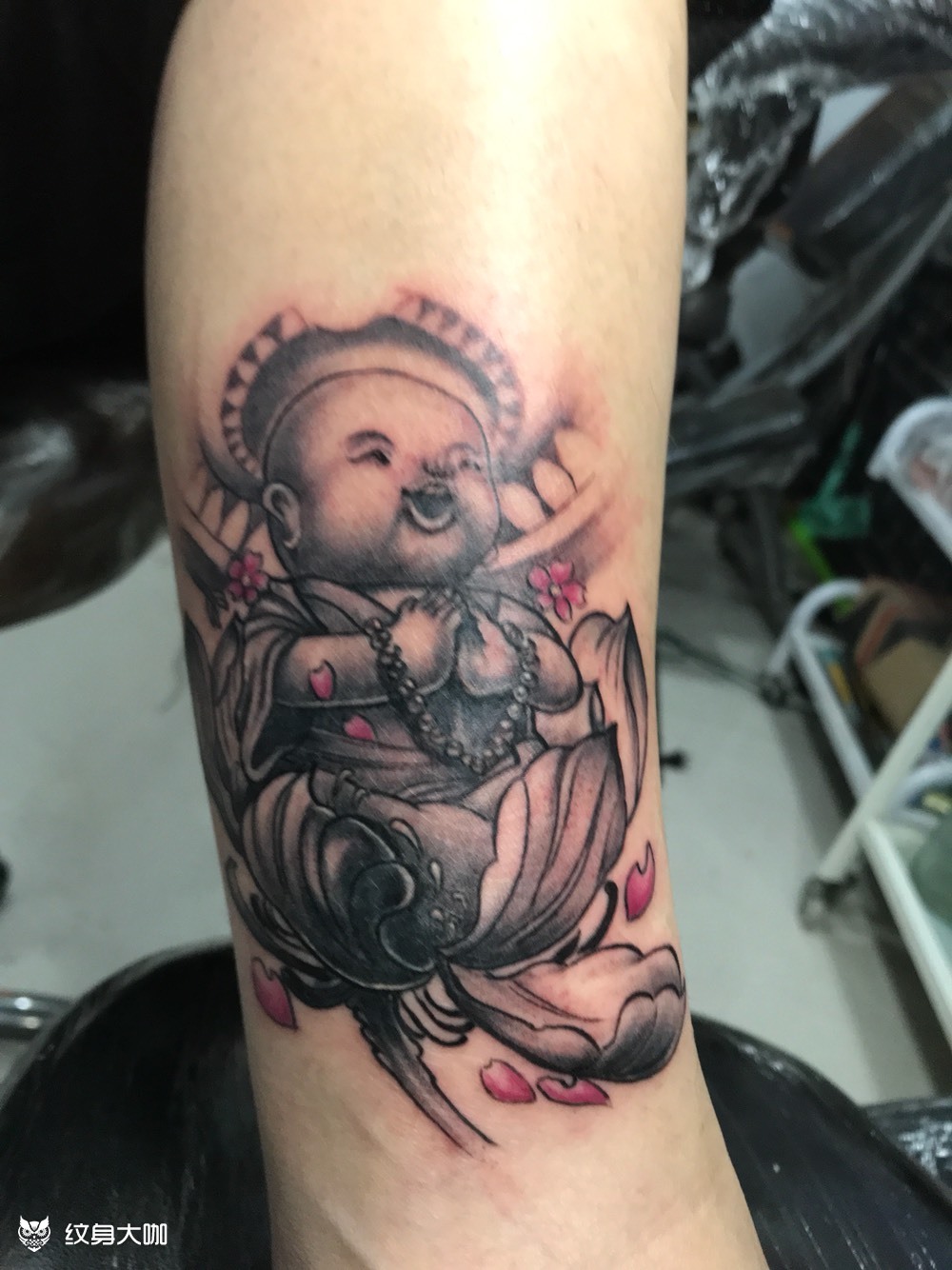 小和尚_纹身图案手稿图片_杰子的纹身作品集