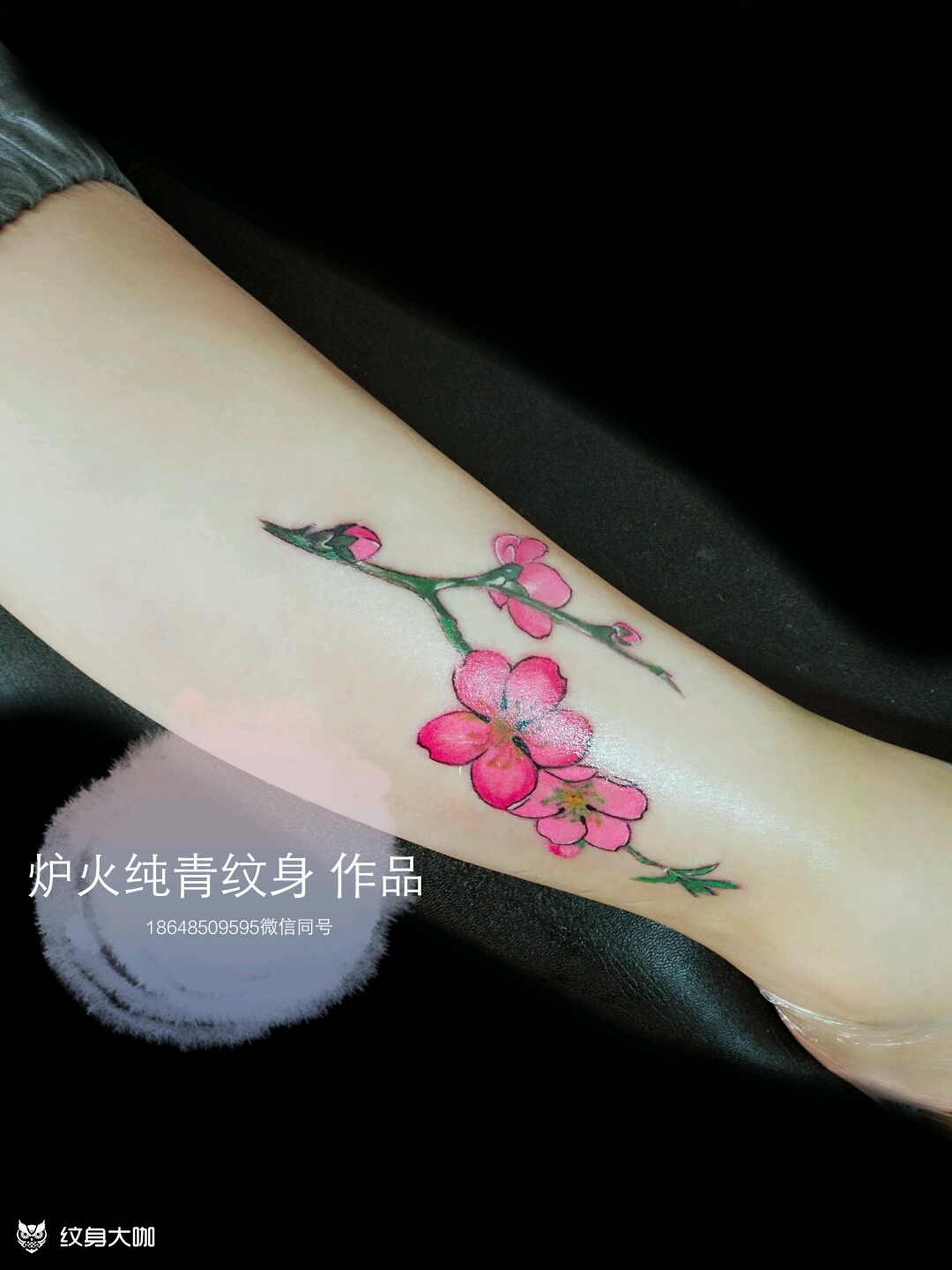 梅花_纹身图案手稿图片_孙海超的纹身作品集