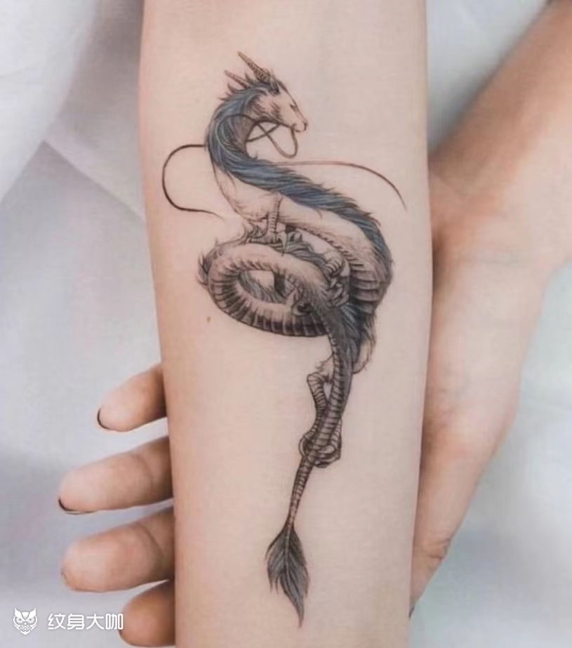 小白龙_纹身图案手稿图片_广州天朝纹刺的纹身作品集