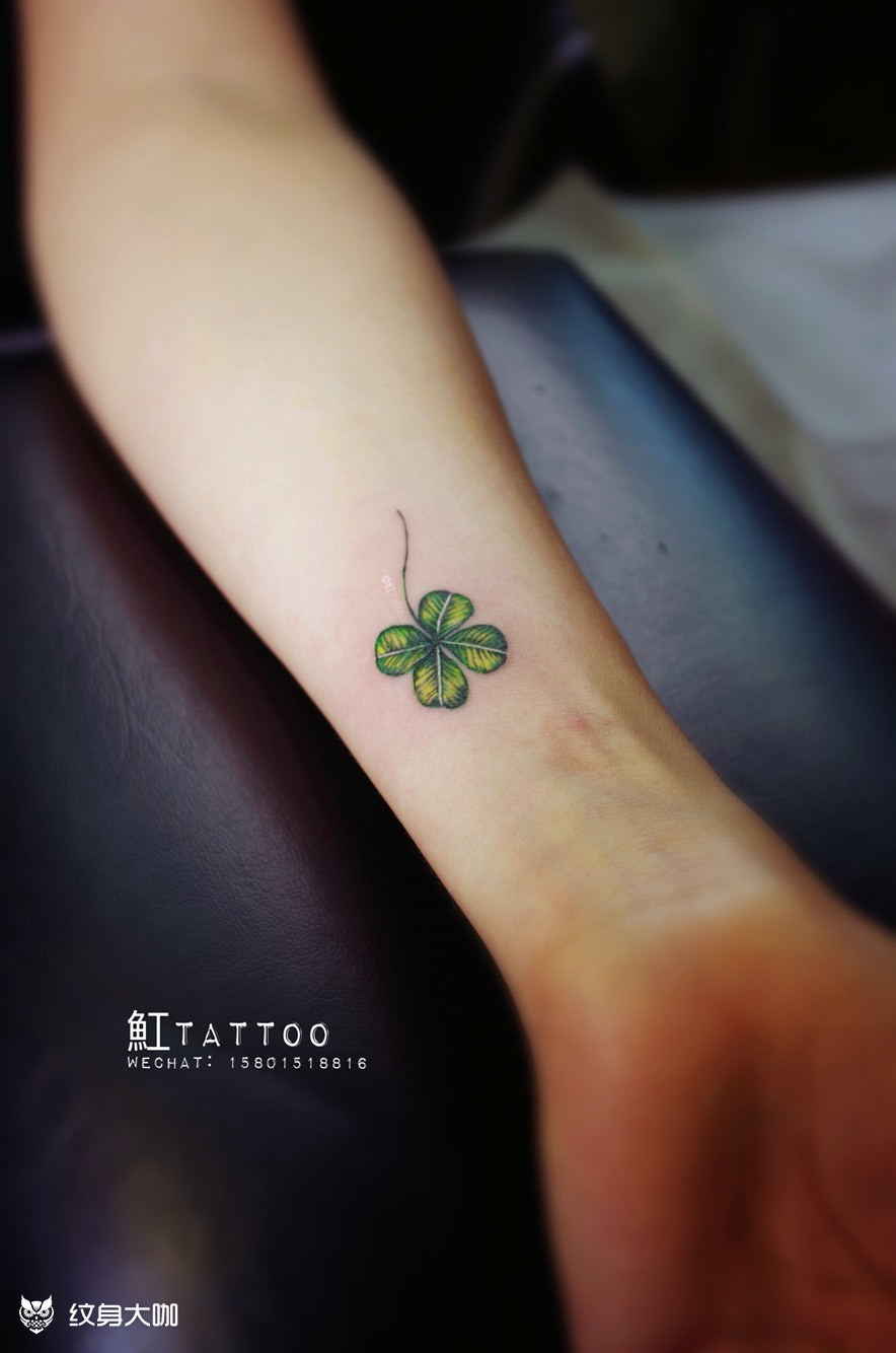 92四叶草_纹身图案手稿图片_魟tattoo的纹身作品集