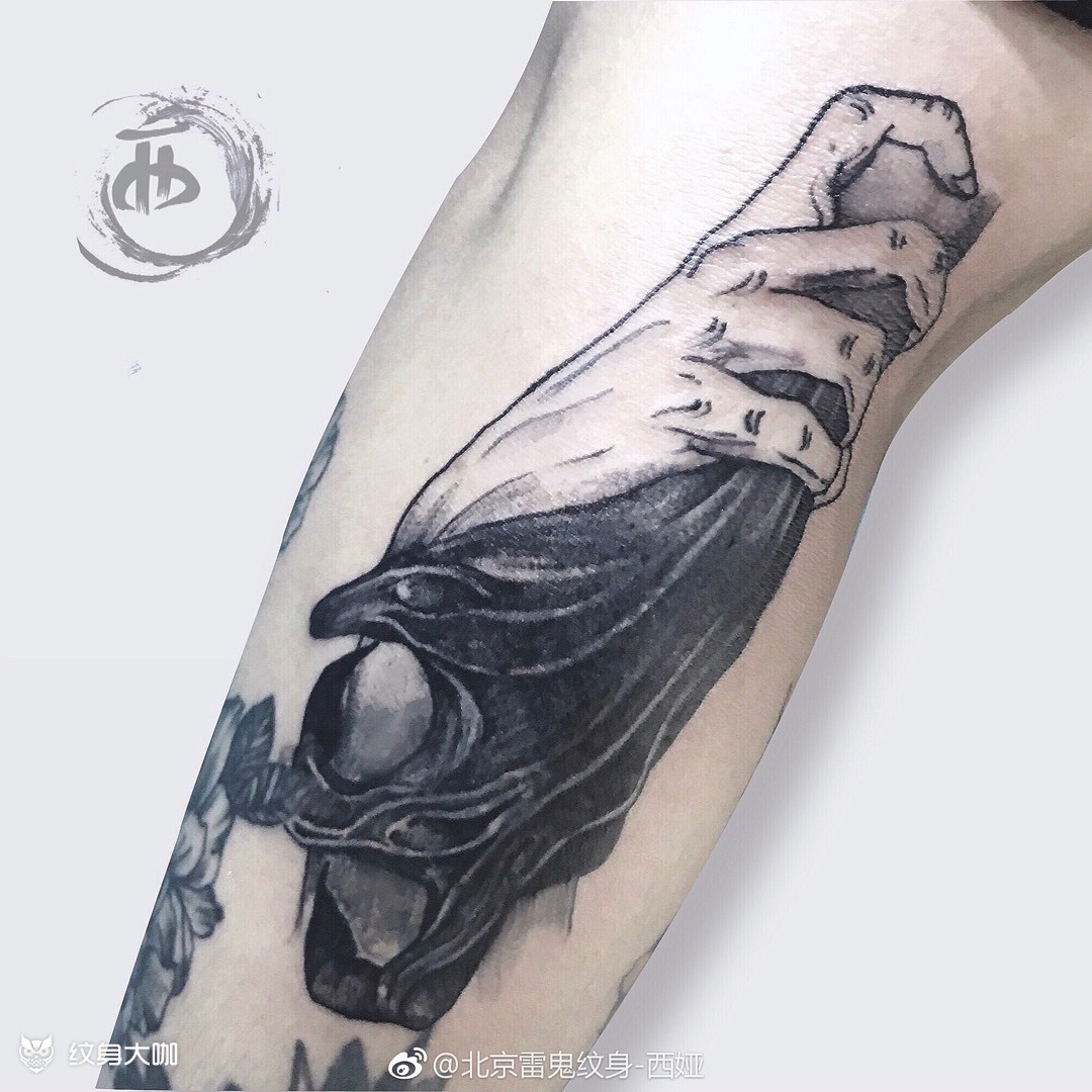 恶魔之手_纹身图案手稿图片_西娅的纹身作品集