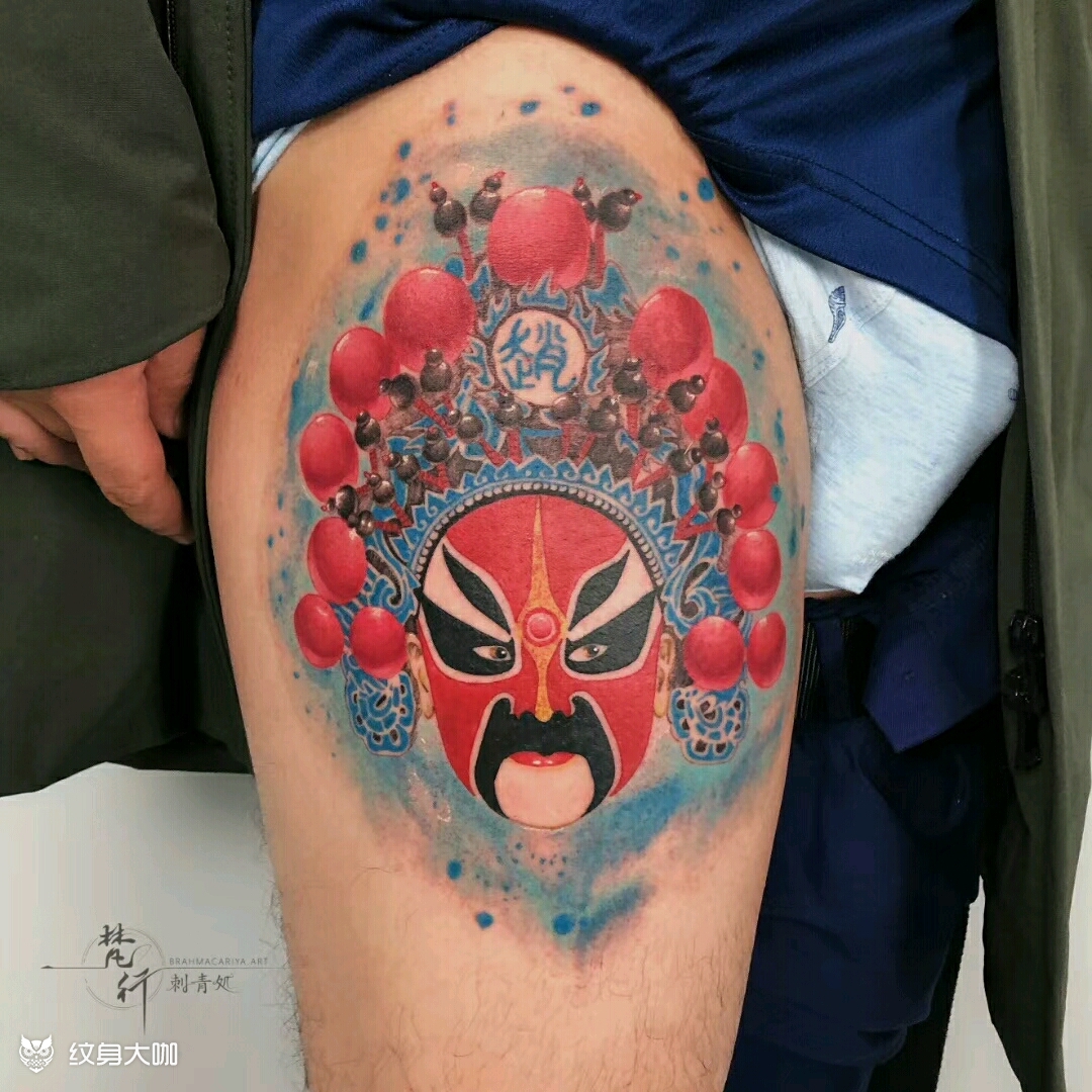 脸谱_纹身图案手稿图片_石泽的纹身作品集