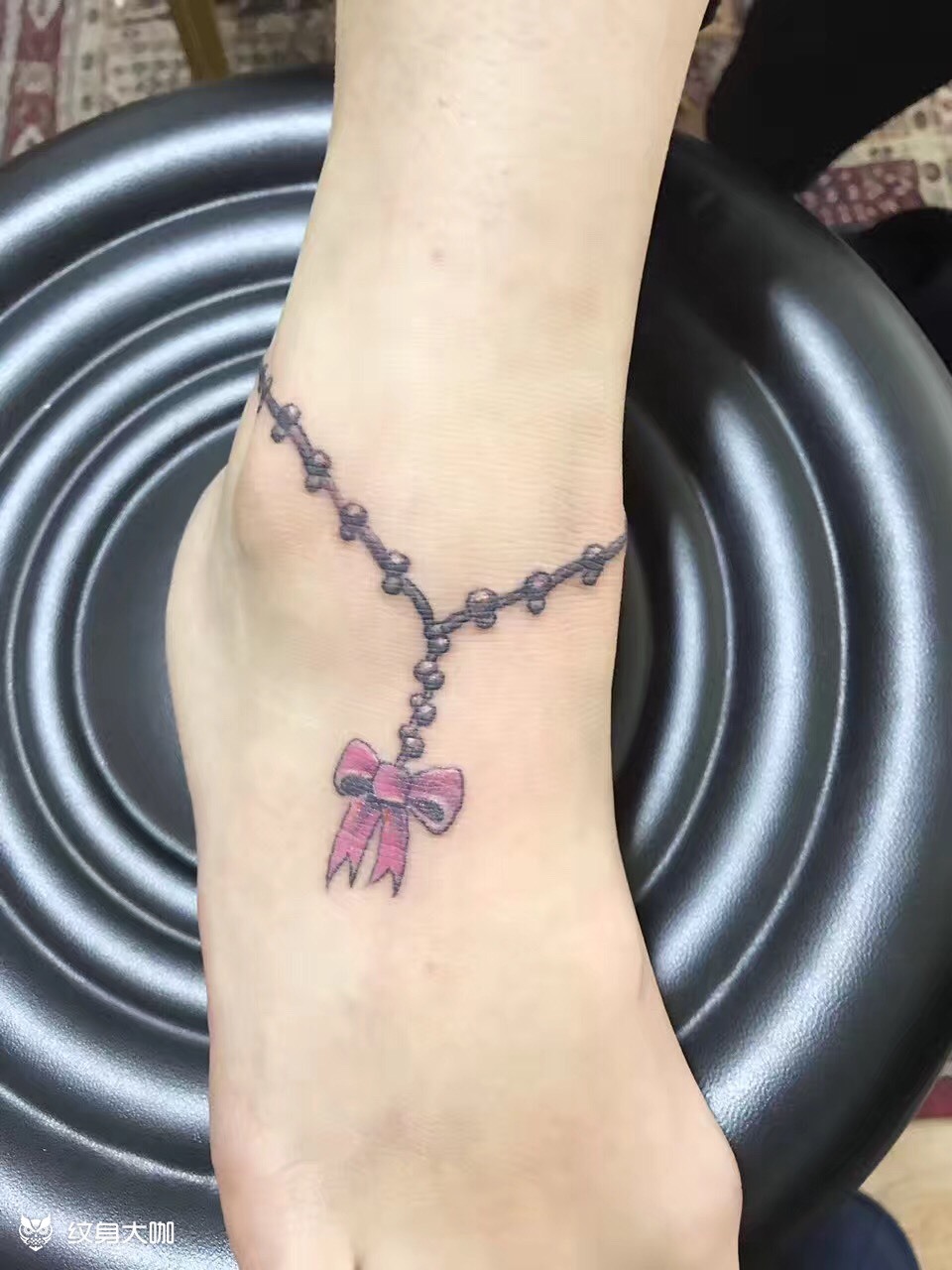 小脚链_纹身图案手稿图片_高原的纹身作品集