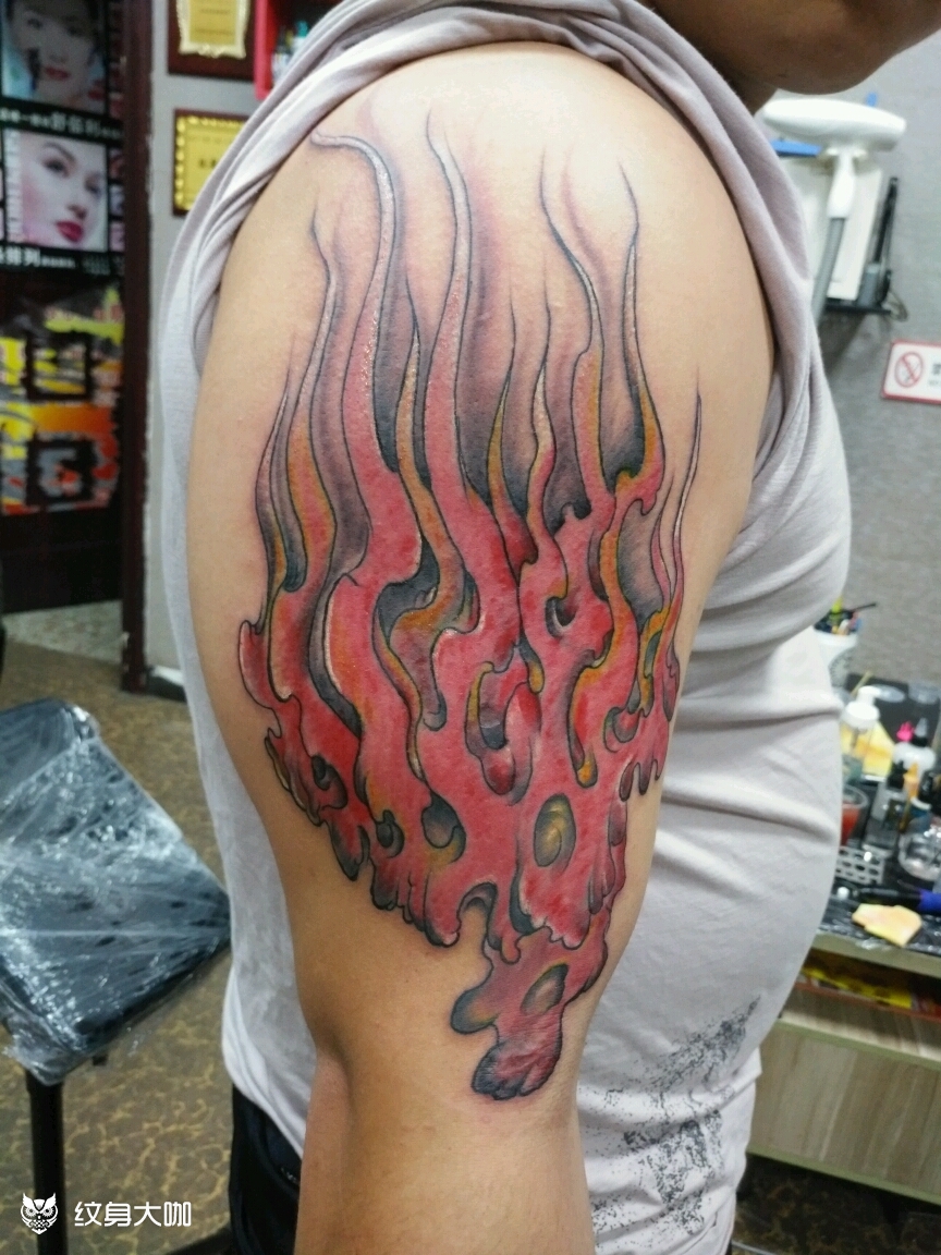 火焰_纹身图案手稿图片_余刚的纹身作品集