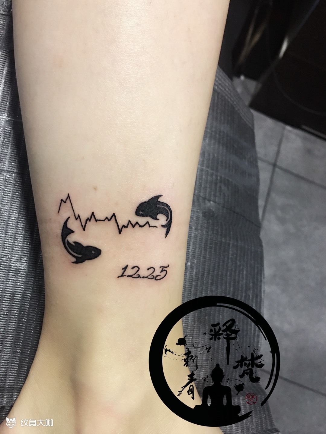 情侣小图_纹身图案手稿图片_苏和的纹身作品集