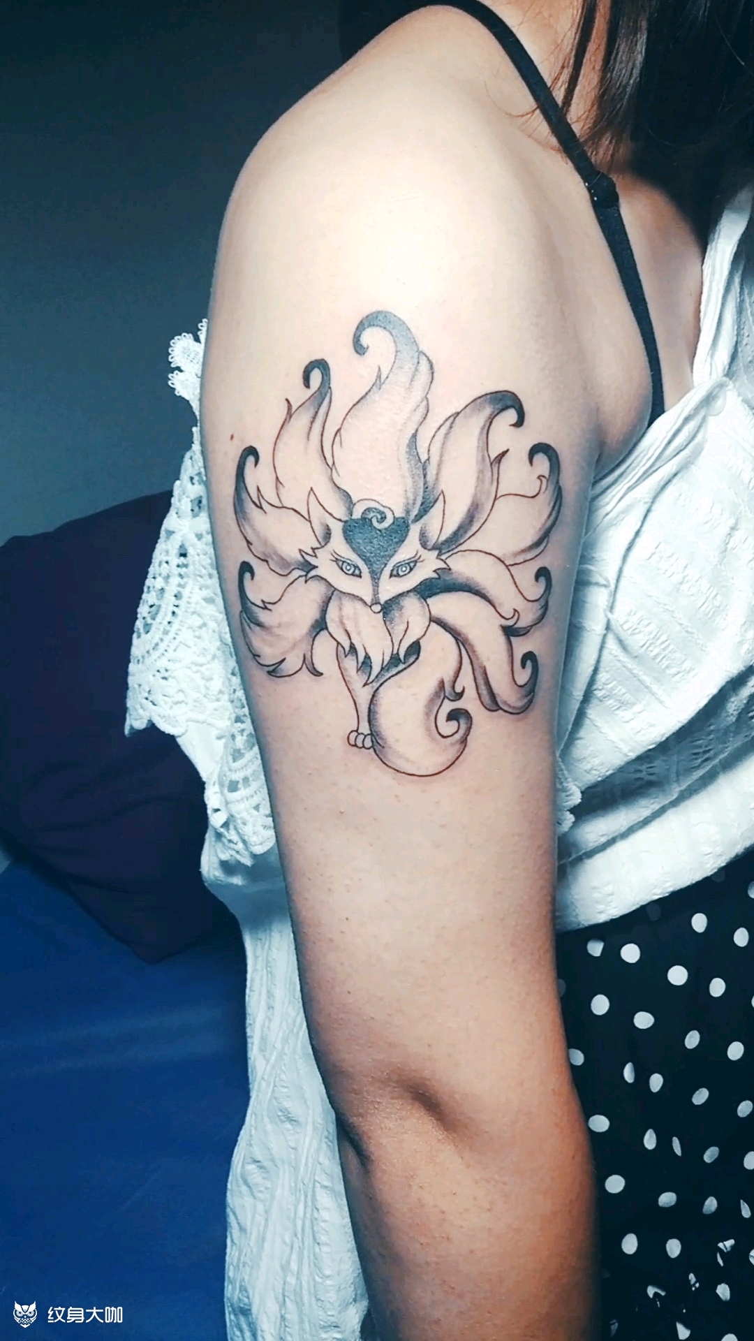 九尾狐_纹身图案手稿图片_张超的纹身作品集