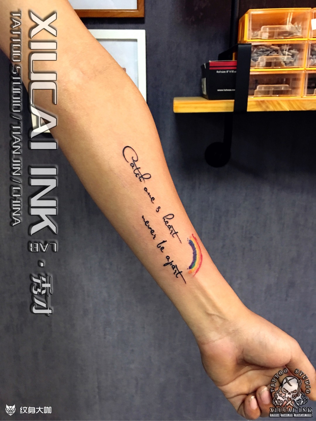 今工,小臂字母彩虹_纹身图案手稿图片_l3s的纹身作品集