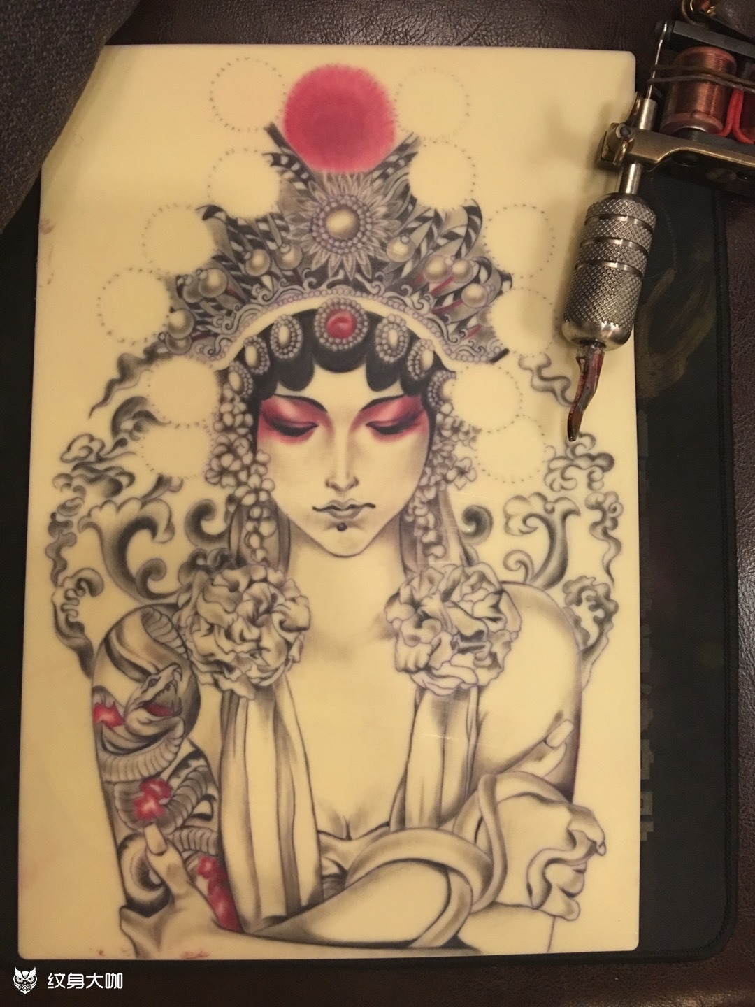 青衣_纹身图案手稿图片_丹的纹身作品集