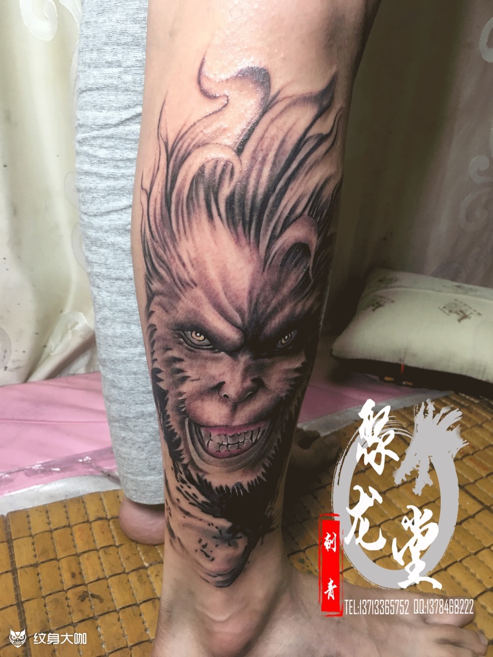 暴力猴_纹身图案手稿图片_聚龙堂～亮大叔的纹身作品集