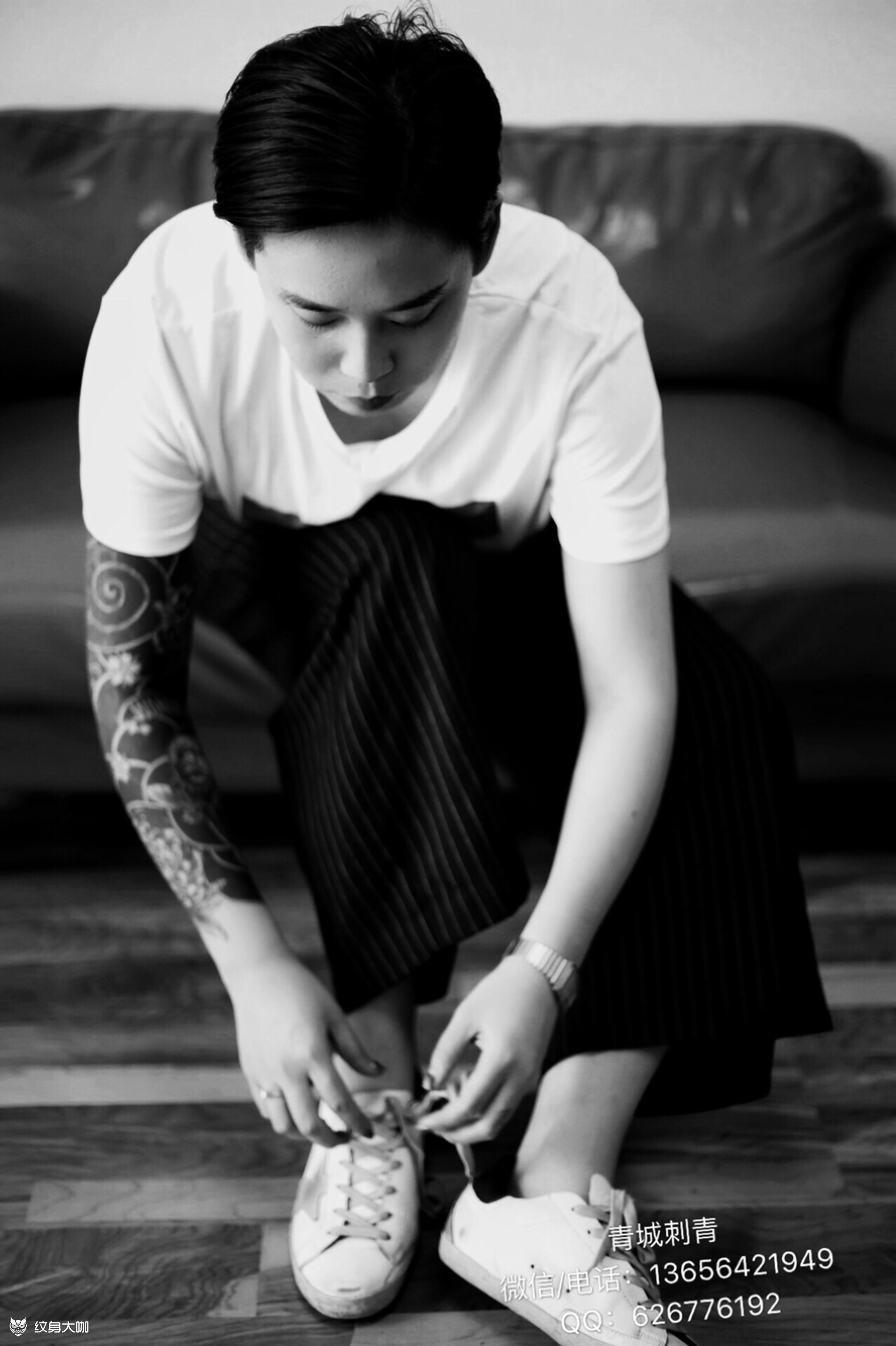 黑臂纹身花臂_纹身图案手稿图片_牟玉芳青城的纹身作品集