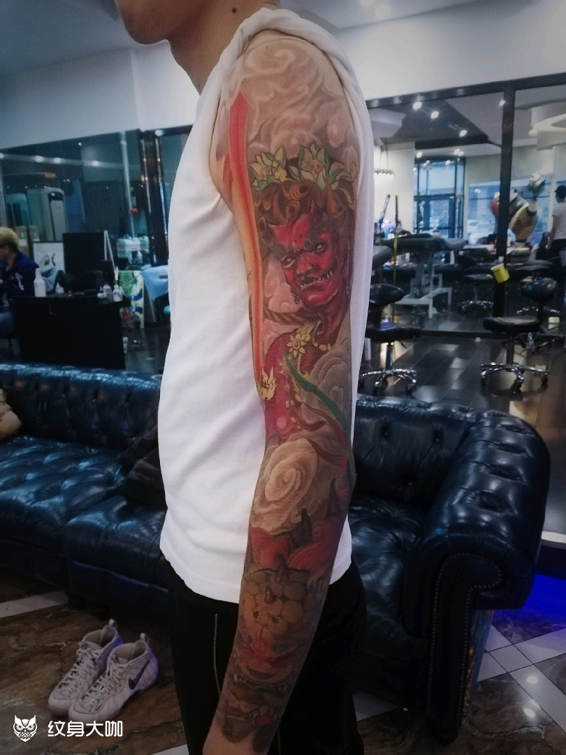 不动冥王花臂_纹身图案手稿图片_v刺泽北的纹身作品集