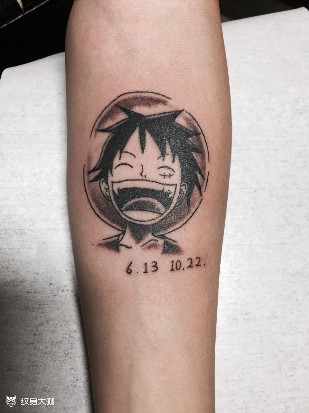 路飞迷_纹身图案手稿图片_刘彬彬的纹身作品集