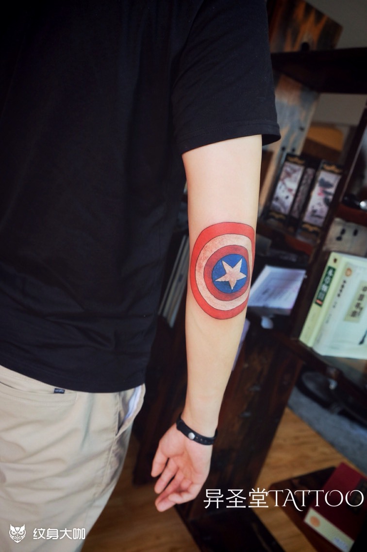 盾牌_纹身图案手稿图片_高天的纹身作品集