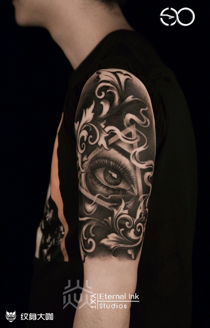 眼睛_纹身图案手稿图片_amazing ink 梓七的纹身作品集