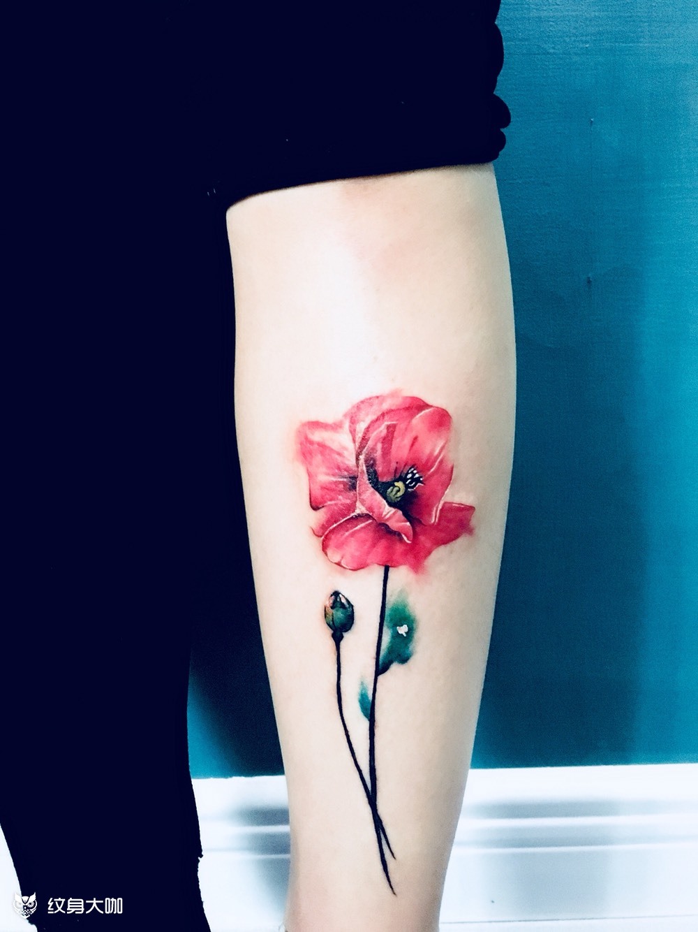 罂粟_纹身图案手稿图片_娇的纹身作品集