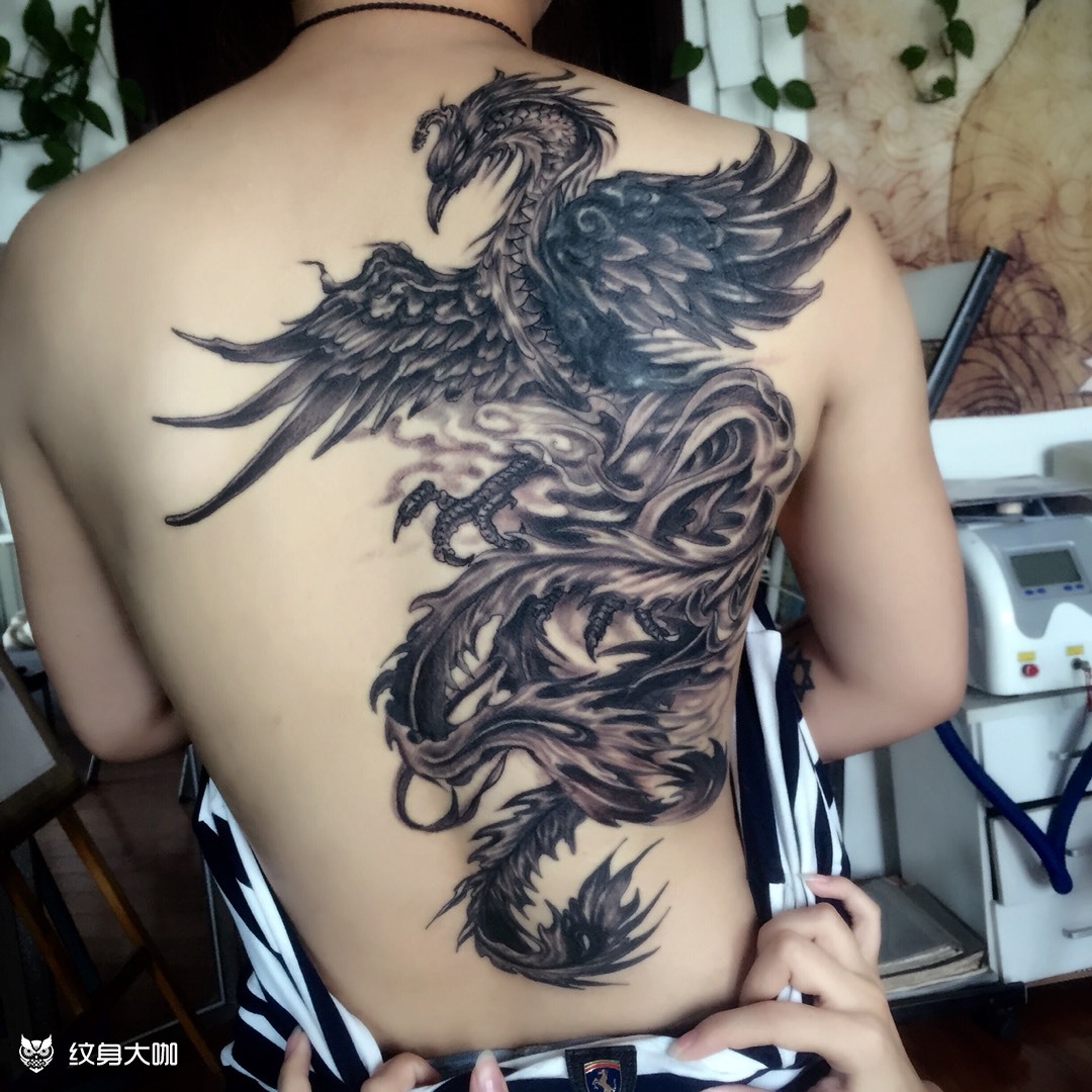 朱雀_纹身图案手稿图片_精手一族的纹身作品集