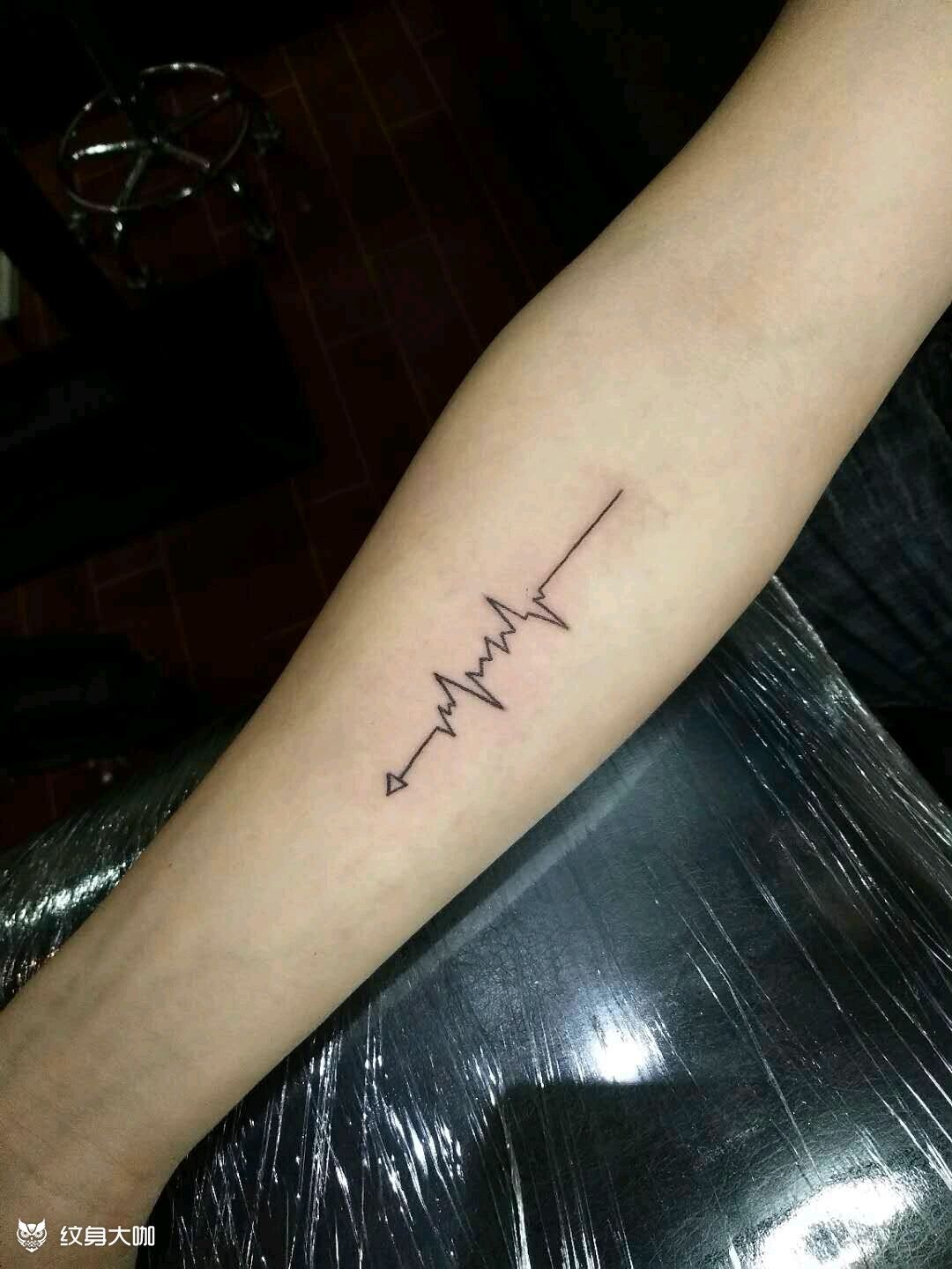 心电图_纹身图案手稿图片_霞姐的纹身作品集