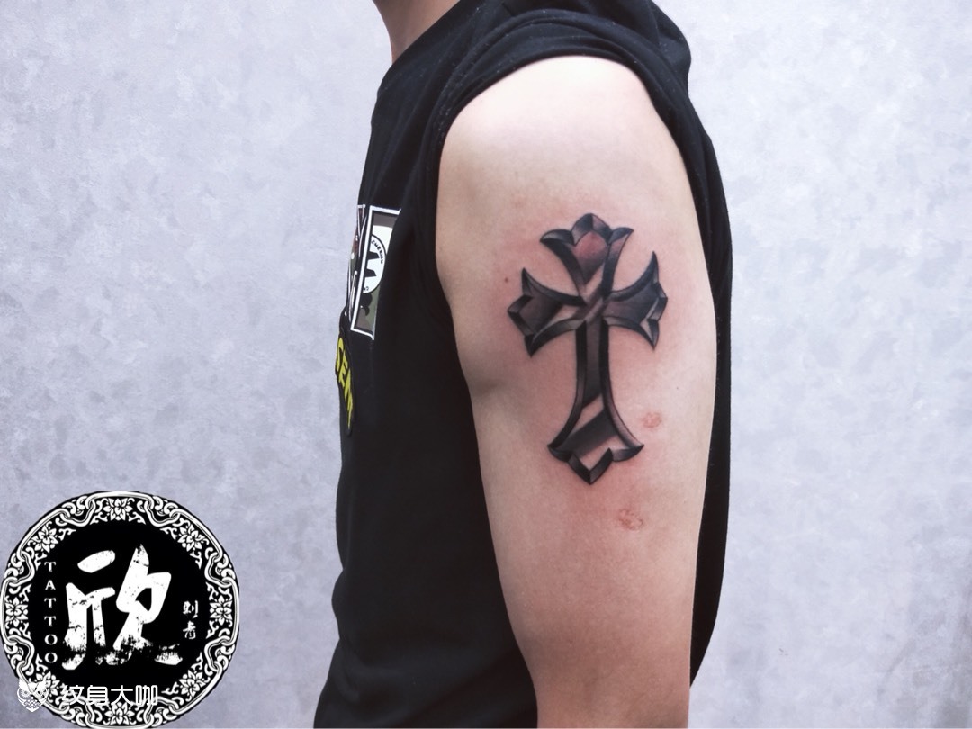 十字架_纹身图案手稿图片_一欣的纹身作品集