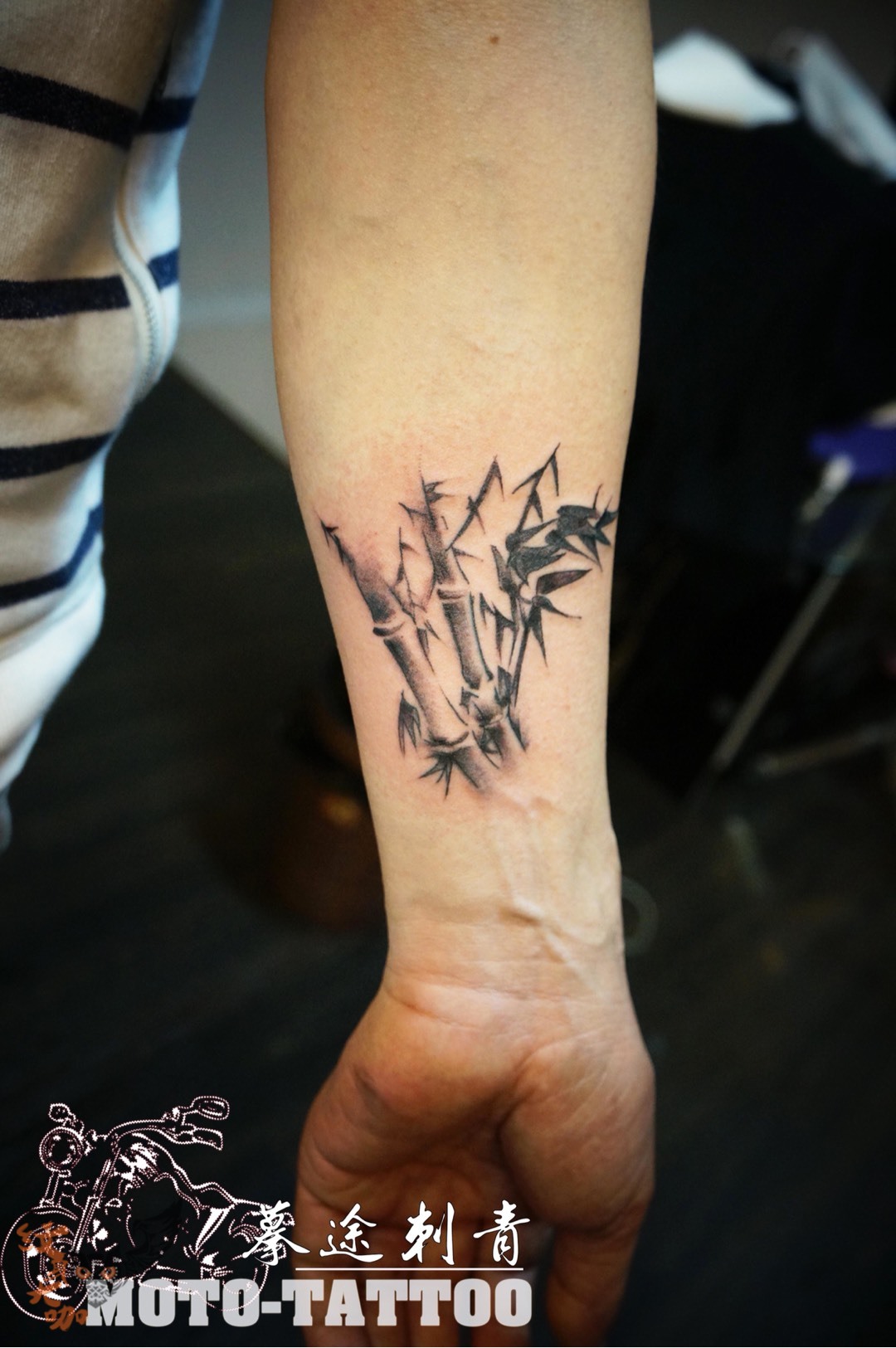 50岁的叔叔喜欢竹子 _纹身图案手稿图片_珍妮的纹身作品集