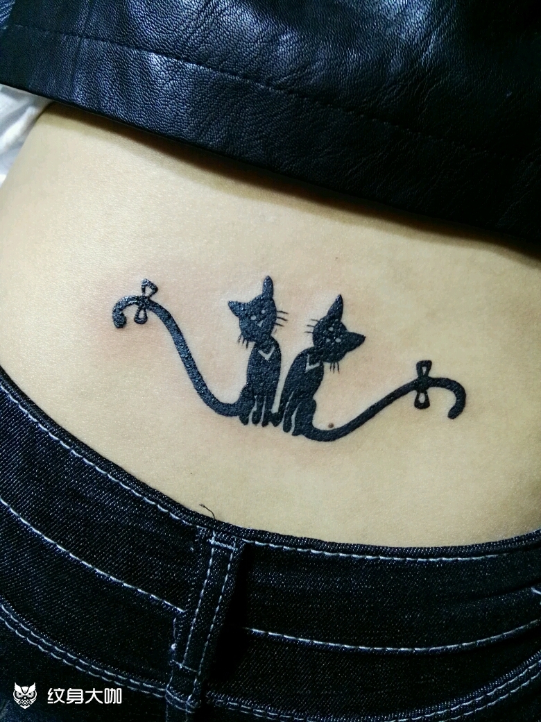 小猫咪_纹身图案手稿图片_雪冰的纹身作品集