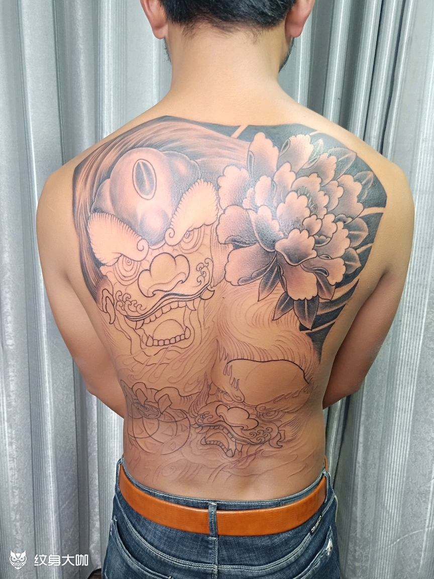 满背牡丹唐狮未完