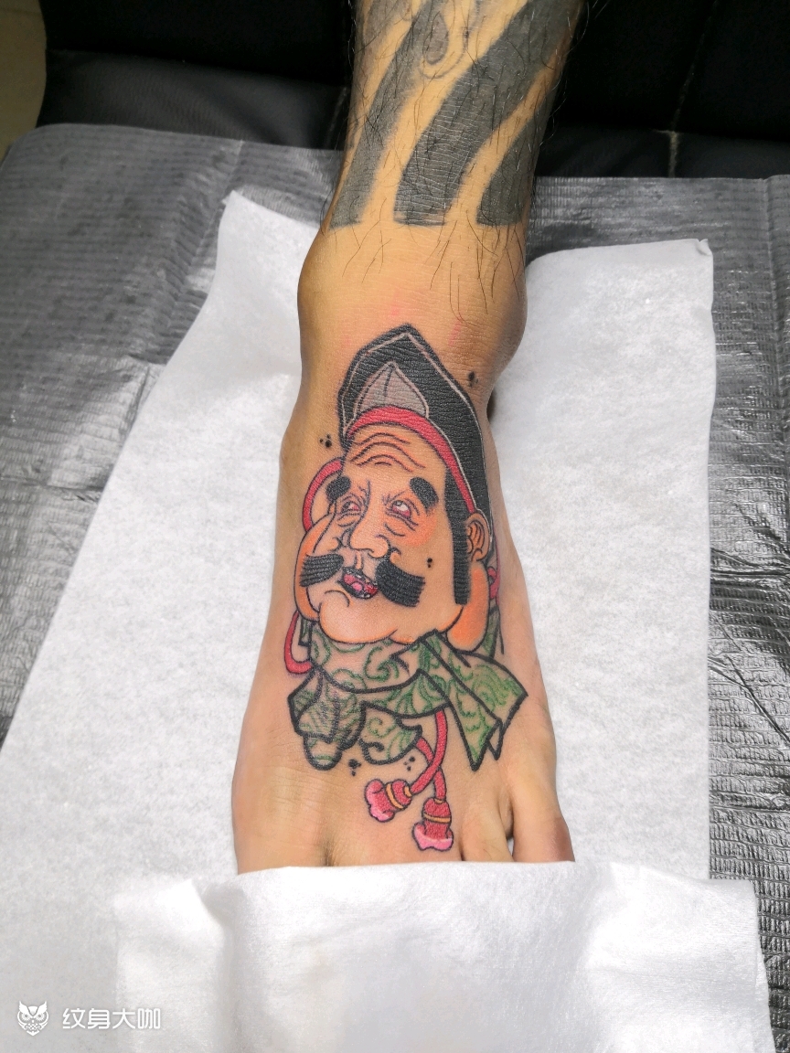 福神惠比寿_纹身图案手稿图片_龙十三的纹身作品集