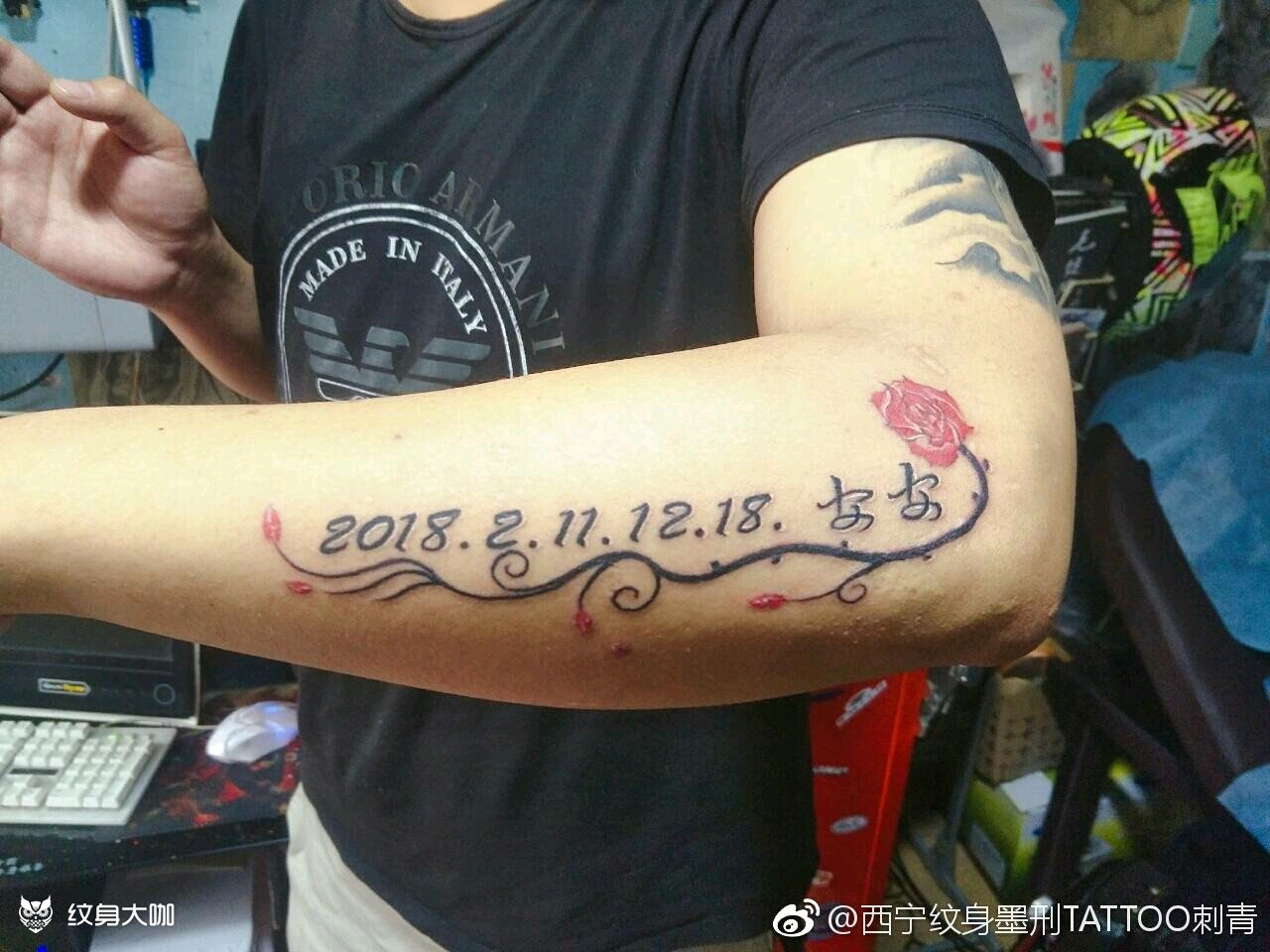 女儿的出生日期_纹身图案手稿图片_墨刑的纹身作品集