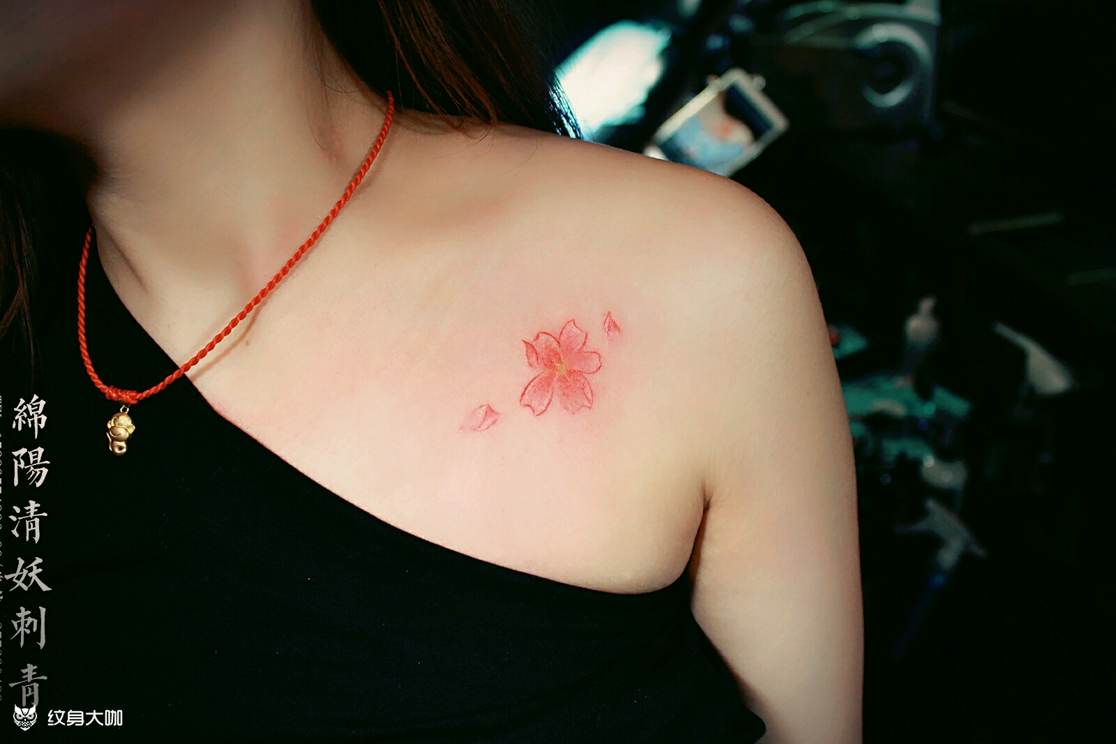 樱花_纹身图案手稿图片_李中杨的纹身作品集