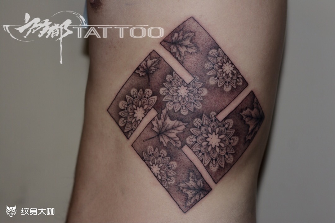 万字符_纹身图案手稿图片_旌都 小语的纹身作品集