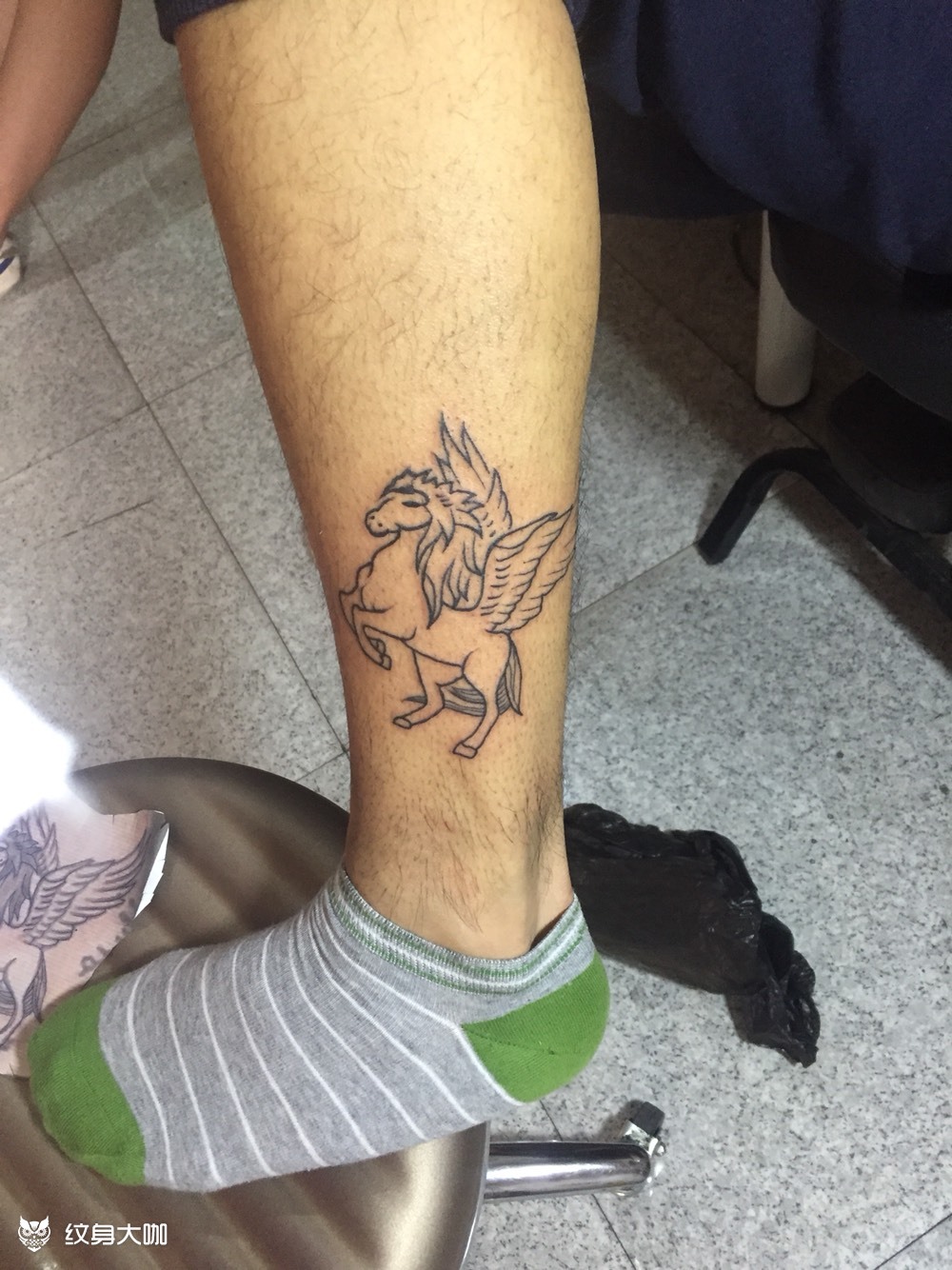 天马_纹身图案手稿图片_康玮的纹身作品集