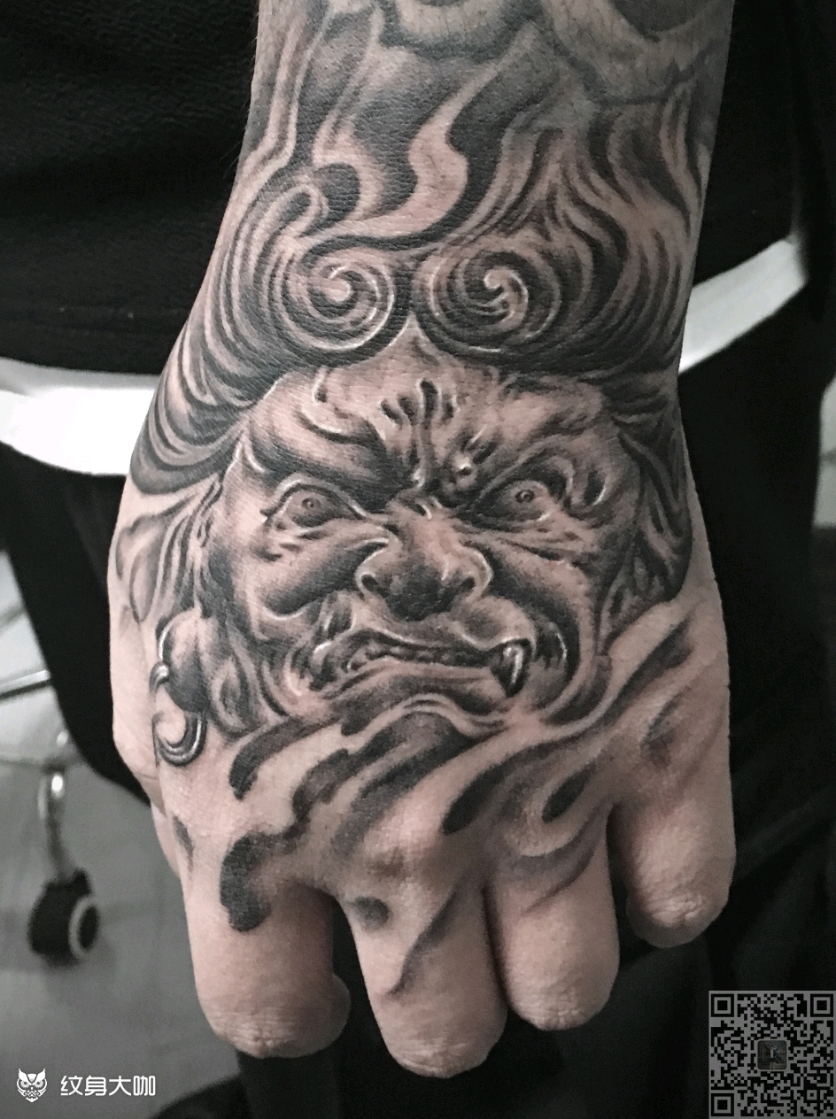 不动明王_纹身图案手稿图片_潘晨捷的纹身作品集