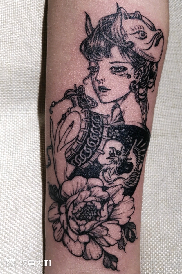 艺妓_纹身图案手稿图片_罗刹的纹身作品集