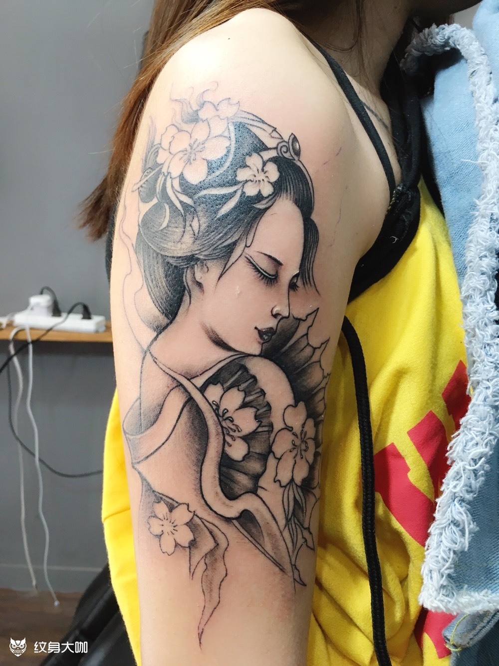 小艺妓_纹身图案手稿图片_李民响的纹身作品集