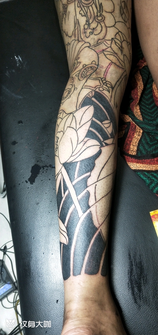 花腿_纹身图案手稿图片_张文峰的纹身作品集