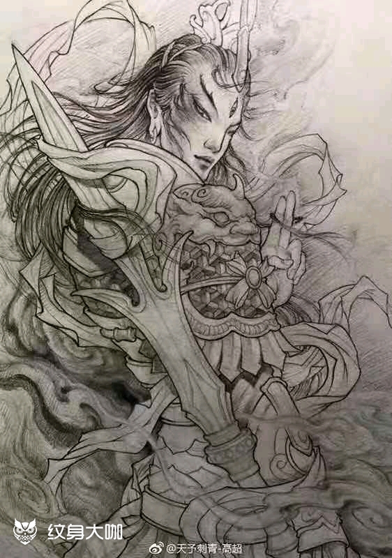 灌江口二郎显圣真君 _纹身吧社区 - 纹身大咖