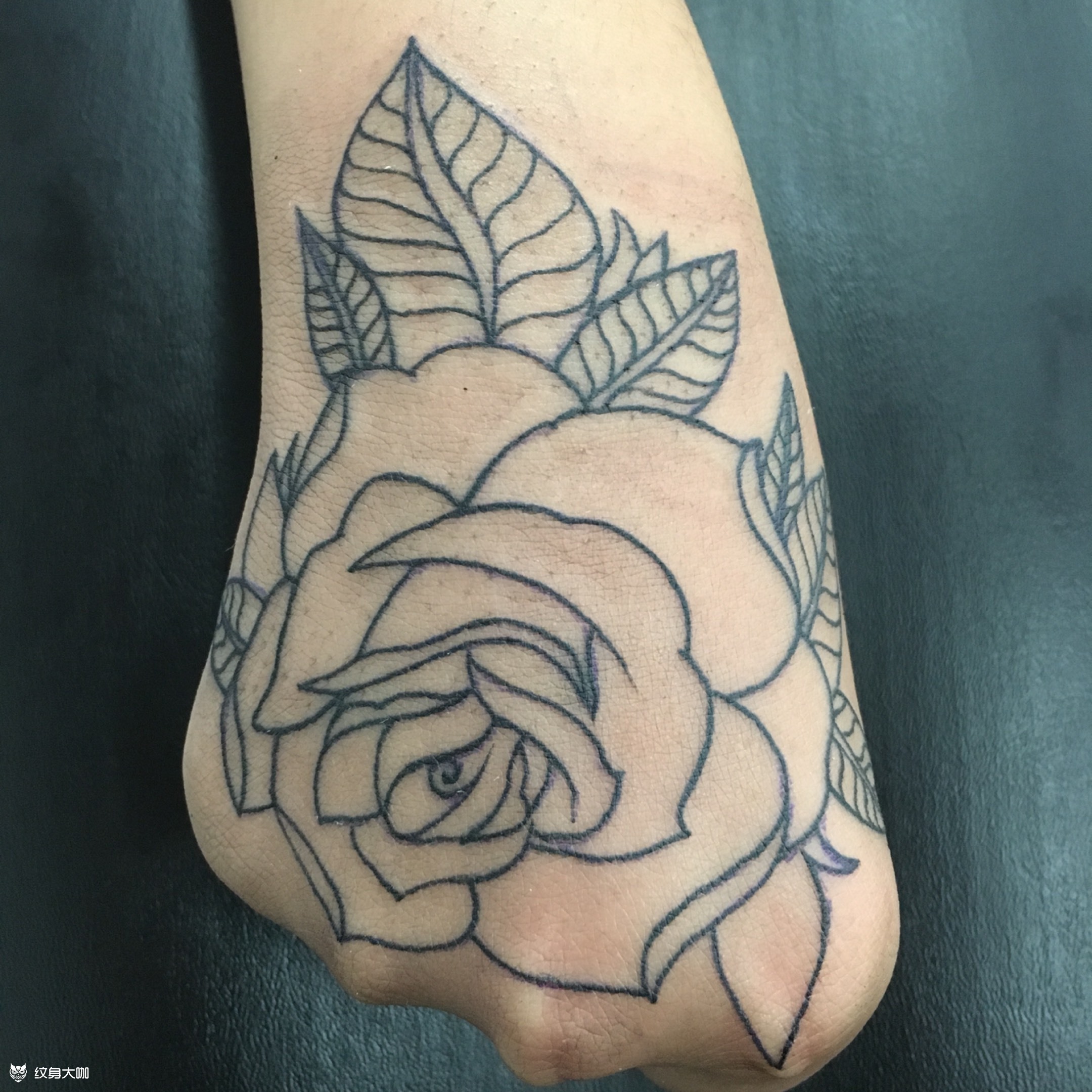 手背线条_纹身图案手稿图片_涵程的纹身作品集