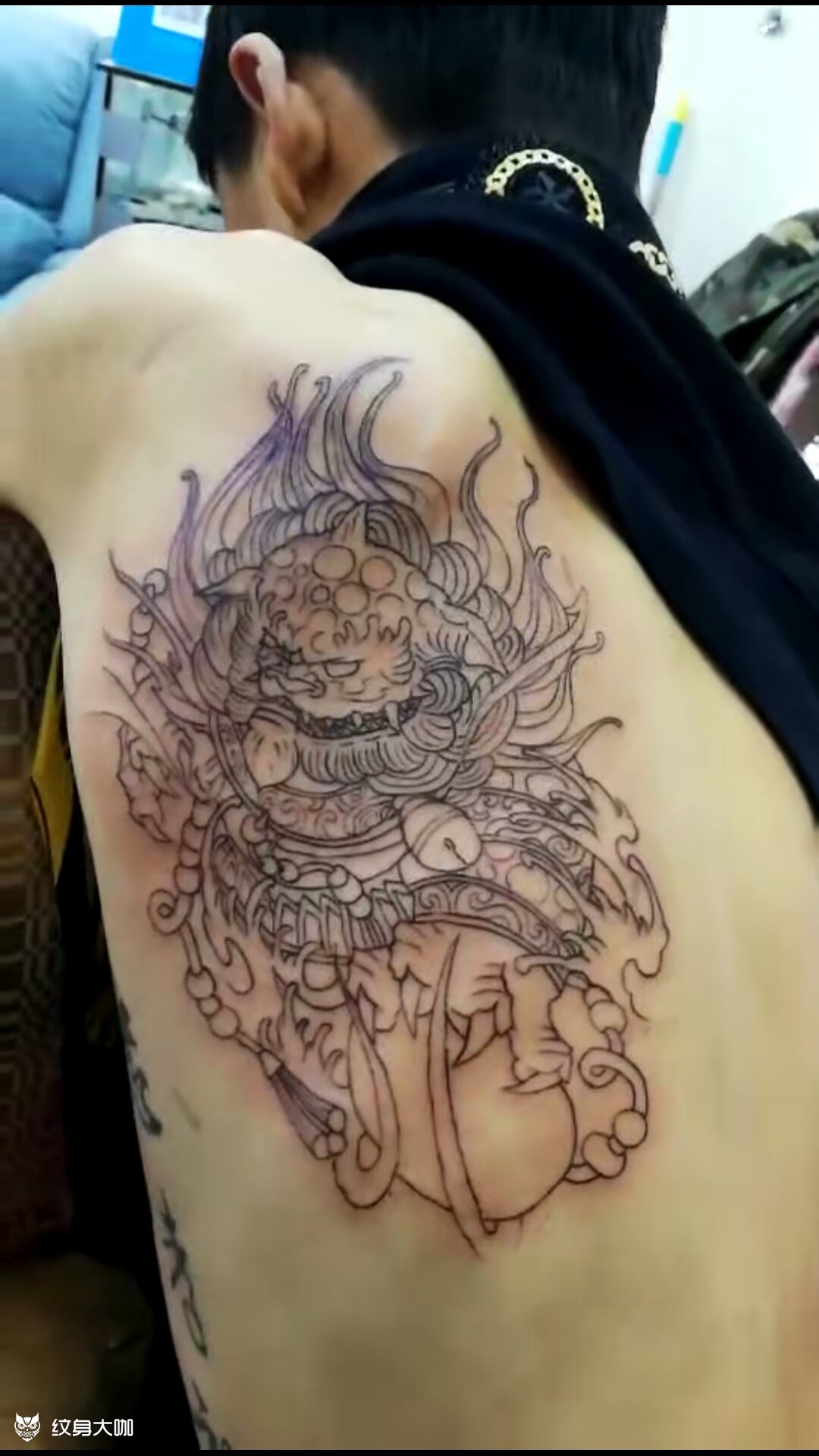 唐狮线条_纹身图案手稿图片_tattoo—大飞的纹身作品集