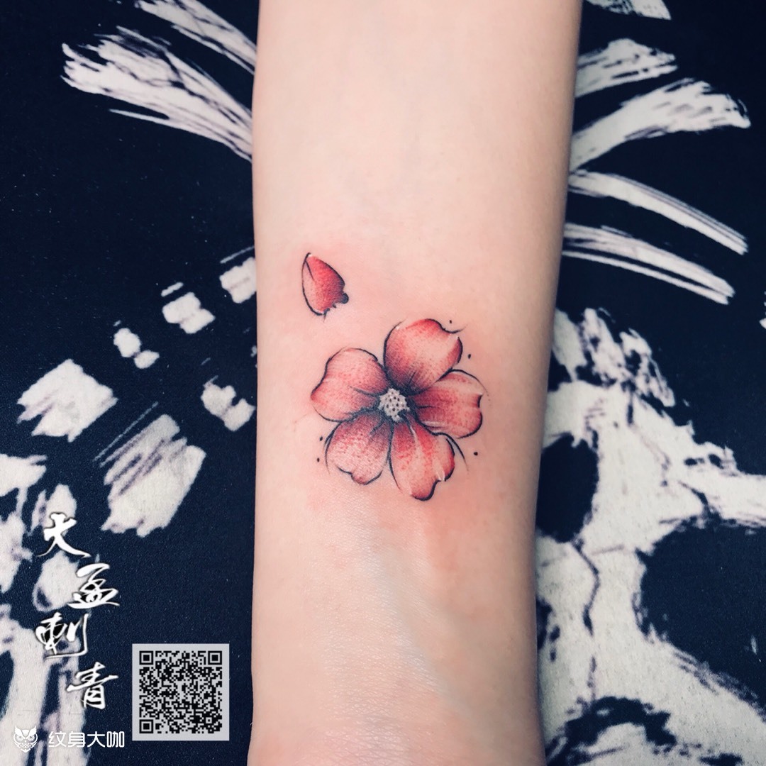 小清新花_纹身图案手稿图片_静阿静90的纹身作品集