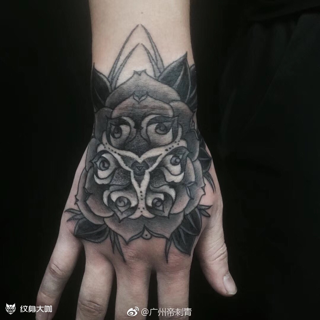 手背_纹身图案手稿图片_tatoo杰的纹身作品集
